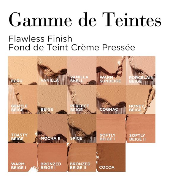Elizabeth Arden - Flawless Finish, Creme Make-up Kompakt, mittlere bis hohe Deckkraft, mit mikronisiertem Diamantpuder, satiniertes Finish, inkl. Spiegel und Schwamm, honigfarben 3