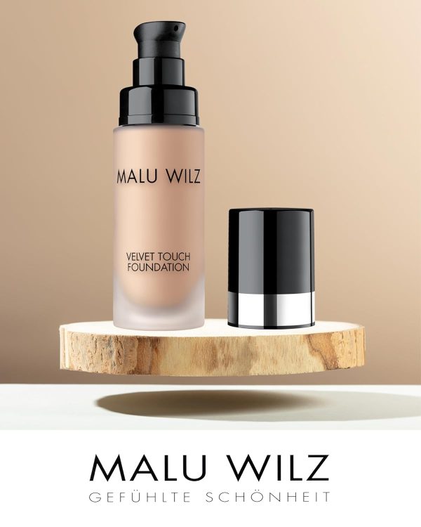 Malu Wilz Velvet Touch Foundation Sand Rose Cake 30ml I Skincare Creme Make up für makellosen Teint I Kaschiert Unebenheiten, Augenringe, Fältchen 2