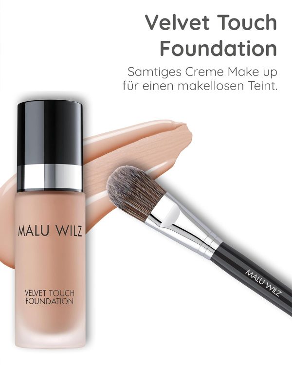Malu Wilz Velvet Touch Foundation Sand Rose Cake 30ml I Skincare Creme Make up für makellosen Teint I Kaschiert Unebenheiten, Augenringe, Fältchen 6