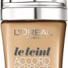 L'Oréal Paris - Perfect Match flüssige Foundation, Verschmelzung mit dem Hautton 25