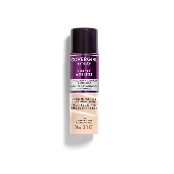 COVERGIRL Simply Ageless 3-in-1 Liquid Foundation - Creamy Natural 220 1