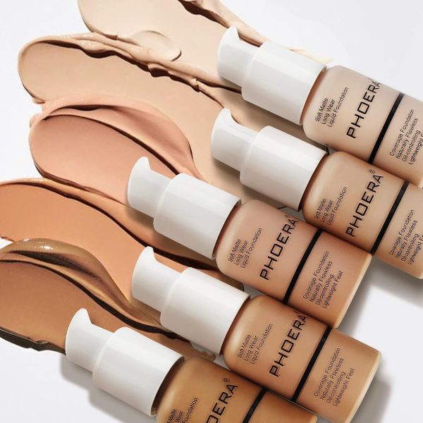 Aquapurity Phoera® Full Coverage Foundation Soft Matte Oil Control Concealer 30 ml Flawless Cream Smooth Long Lasting (103 Warm Peach) 9