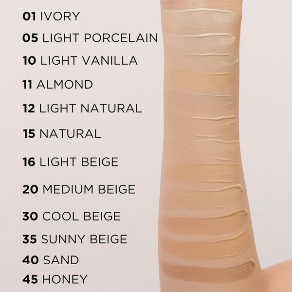 Eveline Cosmetics Wonder Match Flüssige Foundation - 24H Makelloser Teint, Vegan-freundlich, Öl-frei, Volle Deckkraft mit Hyaluronsäure & Thermalwasser für Glatte & Elastische Haut 5