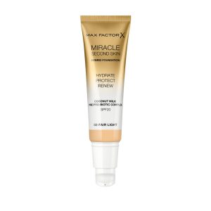 Max Factor Miracle Second Skin Foundation LSF 20 - Farbe 02 Fair Light, 30 ml 10