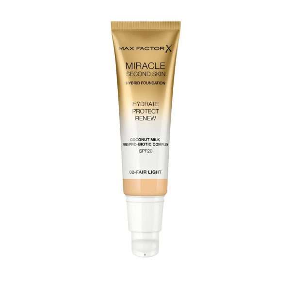Max Factor Miracle Second Skin Foundation LSF 20 - Farbe 02 Fair Light, 30 ml 2