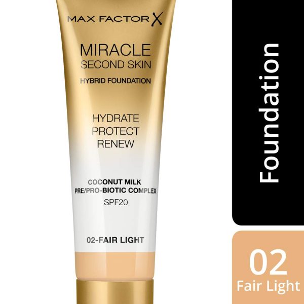 Max Factor Miracle Second Skin Foundation LSF 20 - Farbe 02 Fair Light, 30 ml 3