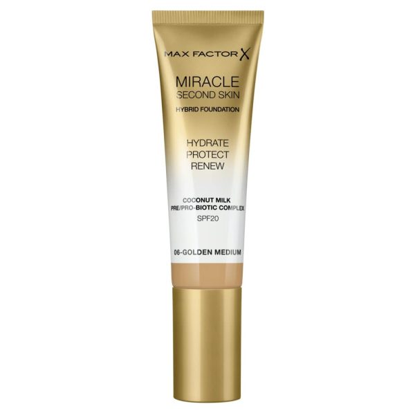 Max Factor Miracle Second Skin Foundation LSF 20 - Farbe 06 Golden Medium, 30 ml 1
