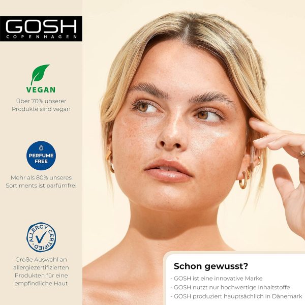 GOSH Chameleon Foundation 30ml, vegan I flüssiges, feuchtigkeitsspendendes Make-up für einen natürlichen Makeup-Look I Augenringe & Unreinheiten abdecken I auch für Allergiker geeignet I 002 Light 6