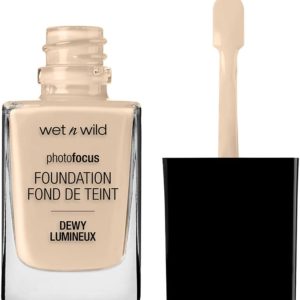 Wet n Wild - Photo Focus Foundation DEWY - Feuchtigkeitsspendende Foundation in Nude Elfenbein - Deckt Unreinheiten ab, eignet sich für normale und trockene Haut - Vegan - Nude Ivory 4