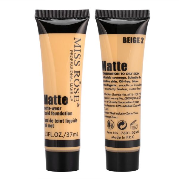 Foundation Makeup Glatte Make-up Basis,Gesicht Liquid Foundation Matte Wear Concealer Deckungscreme, Liquid Foundation Makeup(BEIGE 6) 1