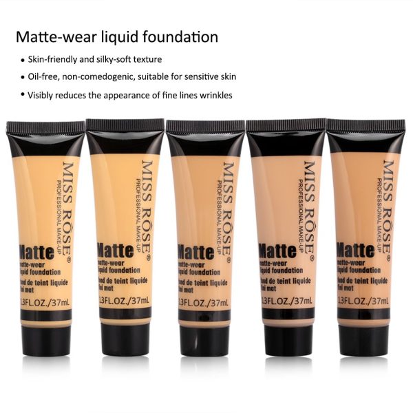Foundation Makeup Glatte Make-up Basis,Gesicht Liquid Foundation Matte Wear Concealer Deckungscreme, Liquid Foundation Makeup(BEIGE 6) 3