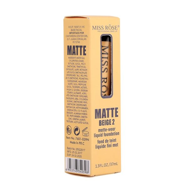 Foundation Makeup Glatte Make-up Basis,Gesicht Liquid Foundation Matte Wear Concealer Deckungscreme, Liquid Foundation Makeup(BEIGE 6) 9