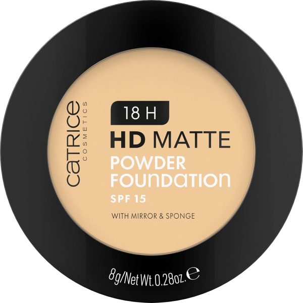 Catrice 18H HD Matte Powder Foundation, Nr. 015N, Nude, langanhaltend, mattierend, matt, für unreine Haut, vegan, ölfrei, UVA- und UVB-Filter + SPF 15, ohne Parfüm, 1er Pack (8g) 3
