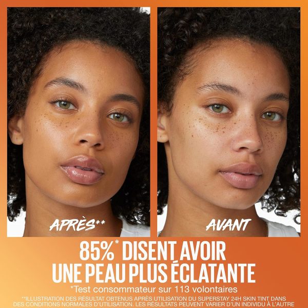 Maybelline New York Foundation, Langanhaltendes Make-Up mit Vitamin C, Vegane Formel, Super Stay Skin Tint, Nr. 6 3