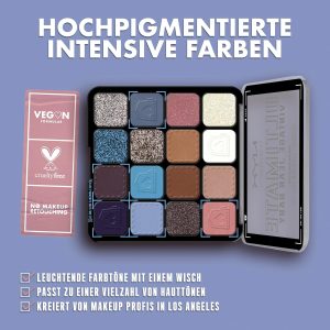 NYX Professional Makeup Lidschattenpalette mit 16 Farbtönen, Intensives und langanhaltendes Finish, Vegane Formel ohne Inhaltsstoffe tierischen Ursprungs, Ultimate Shadow, Farbton: Vintage Jean Baby 10