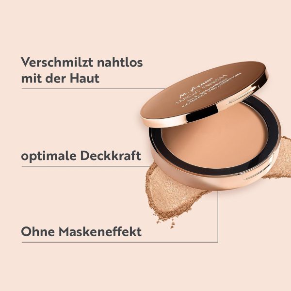 M.Asam MAGIC FINISH Silk Sensation Compact Foundation Soft Ivory (12g), 4-in-1 Kompakt-Foundation, Hyaluron, Silk-Touch Cremetextur, Weichzeichnereffekt & Pflege in Einem, Deckkraft ohne Maskeneffekt 2