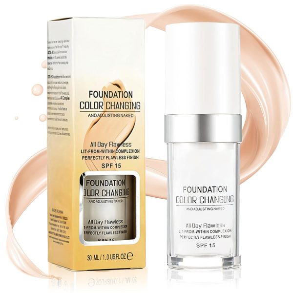 Allony Foundation Color Changing, Flawless Color Changing Foundation, Erstellen Sie Eine Natürliche Foundation Make Up, Feuchtigkeitsspendender Concealer, Langanhaltende Ölkontrolle 1