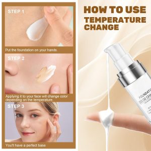 Allony Foundation Color Changing, Flawless Color Changing Foundation, Erstellen Sie Eine Natürliche Foundation Make Up, Feuchtigkeitsspendender Concealer, Langanhaltende Ölkontrolle 11