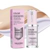 Warm Foundation Color Changing,SPF 15 Ganztägige Flawless Concealer Foundation Make-up,Beathable & Light Liquid Foundation Make-up,Waterproof Purple Foundation für Dunkle Hauttöne 14