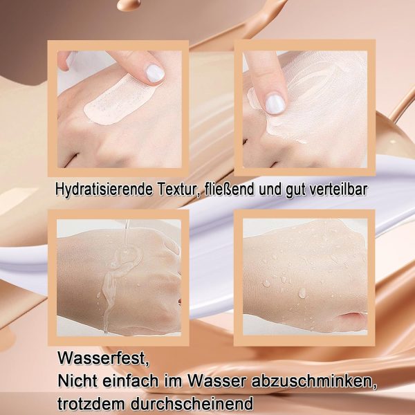 Warm Foundation Color Changing,SPF 15 Ganztägige Flawless Concealer Foundation Make-up,Beathable & Light Liquid Foundation Make-up,Waterproof Purple Foundation für Dunkle Hauttöne 6