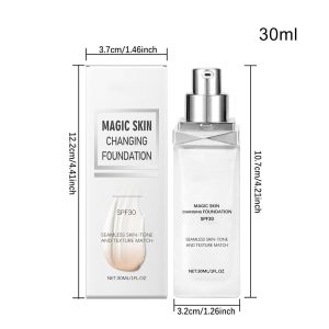 Color Changing Foundation, Natural Color Magic Skin Changing Liquid Foundation, Long lasting Lightweight Face Primer Base | Skin Foundation For Women Girlfriend All Skin 18