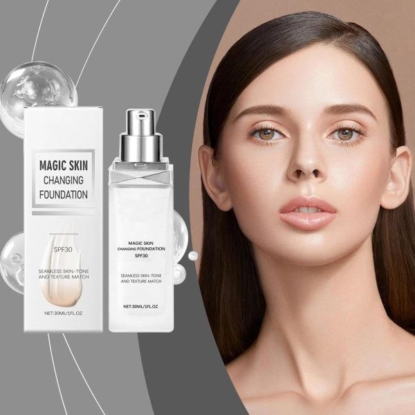 Color Changing Foundation, Natural Color Magic Skin Changing Liquid Foundation, Long lasting Lightweight Face Primer Base | Skin Foundation For Women Girlfriend All Skin 7